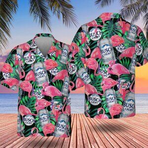 Flamingo & Beer Graphic Shirt – Unisex Tropical Vacation Shirt